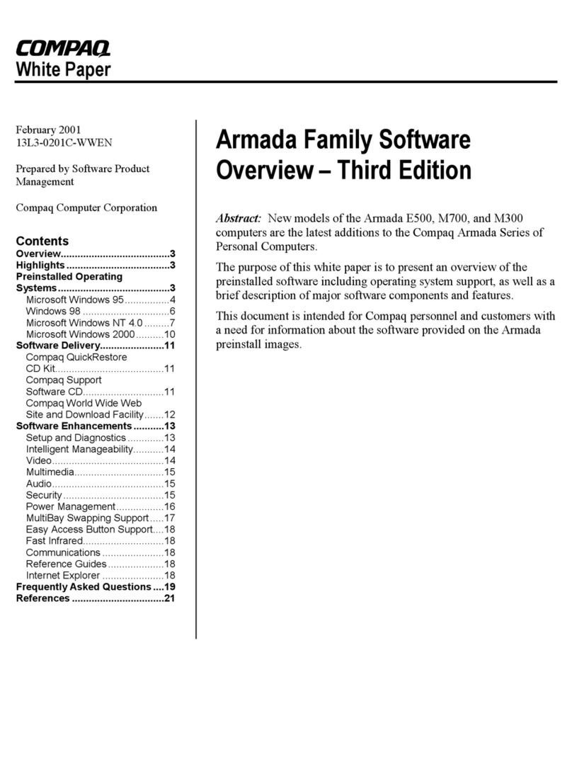 Compaq Armada E500 Series Installation guide Compaq Armada E500 Series Installation guide