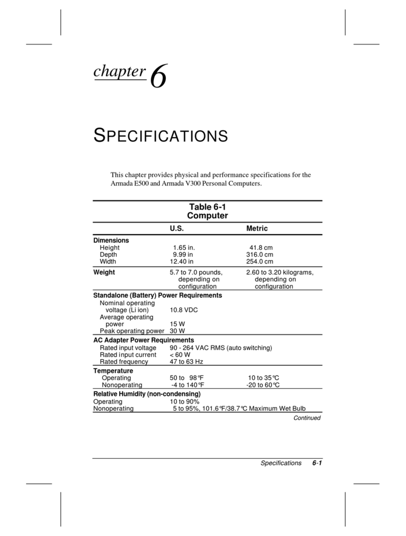 HP Armada e500 Series User manual