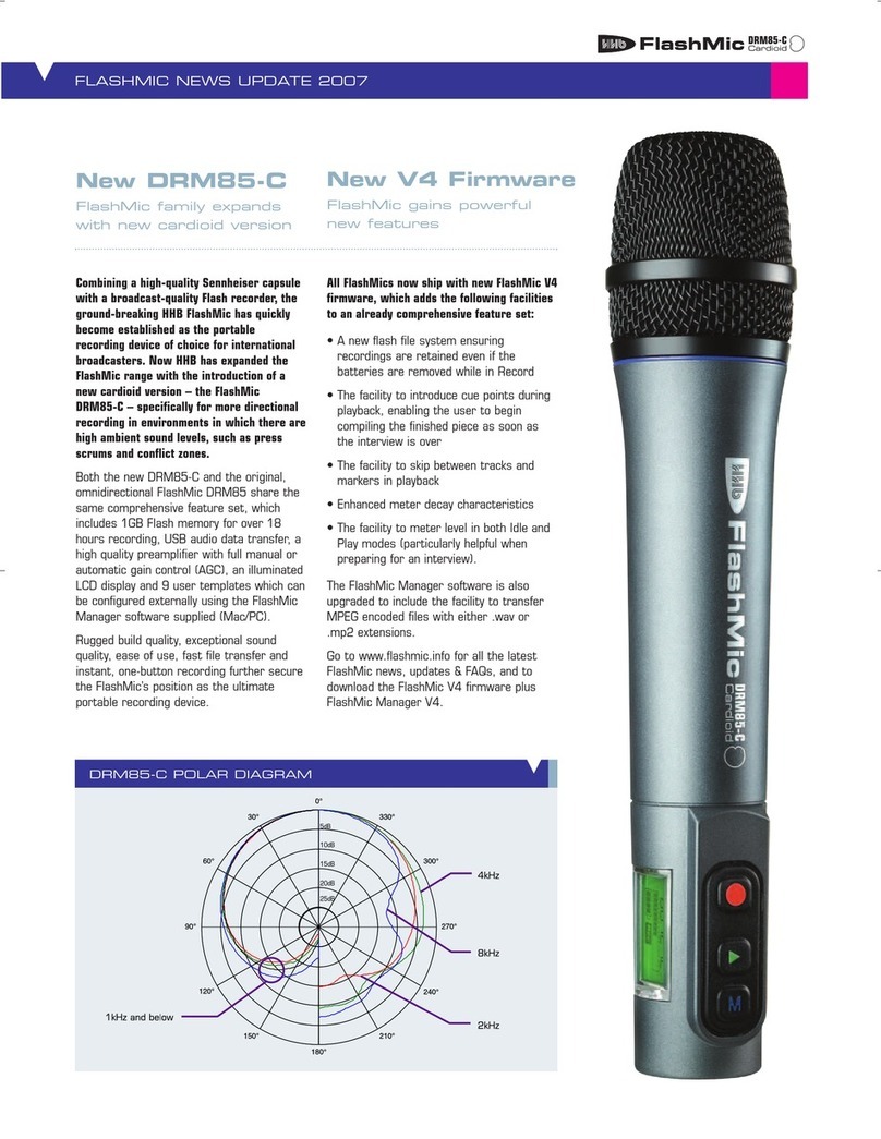 HHB FlashMic DRM85-C General instructions