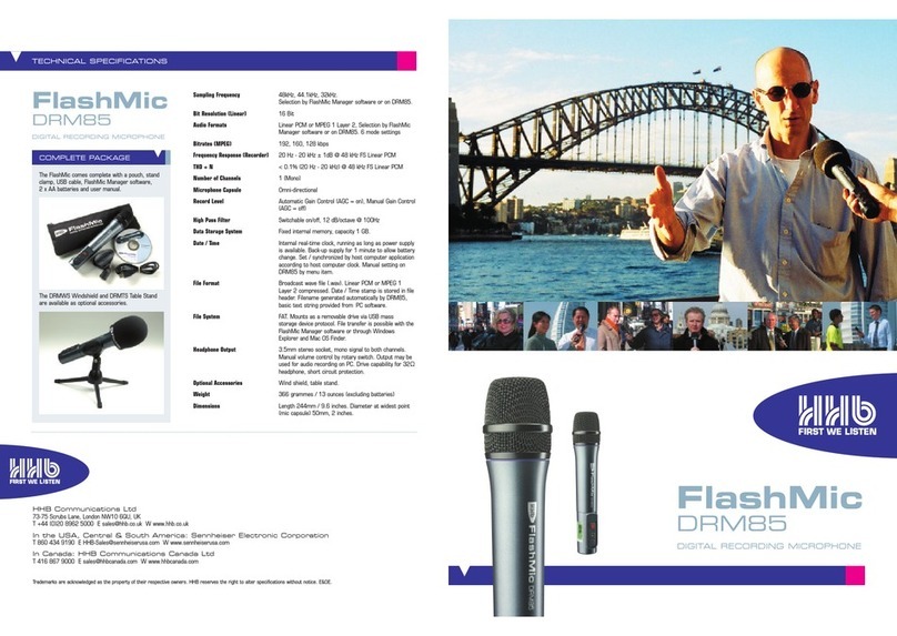 HHB FlashMic DRM85 User manual