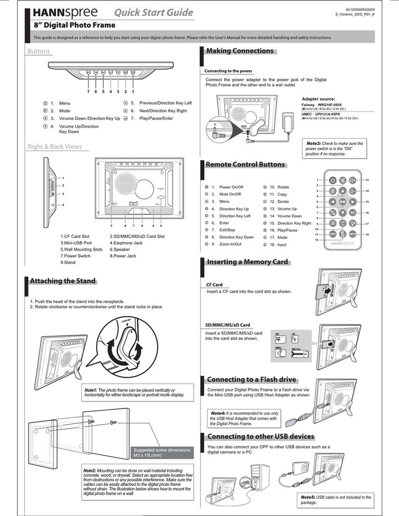 HANNspree SD80M7MB quick start guide