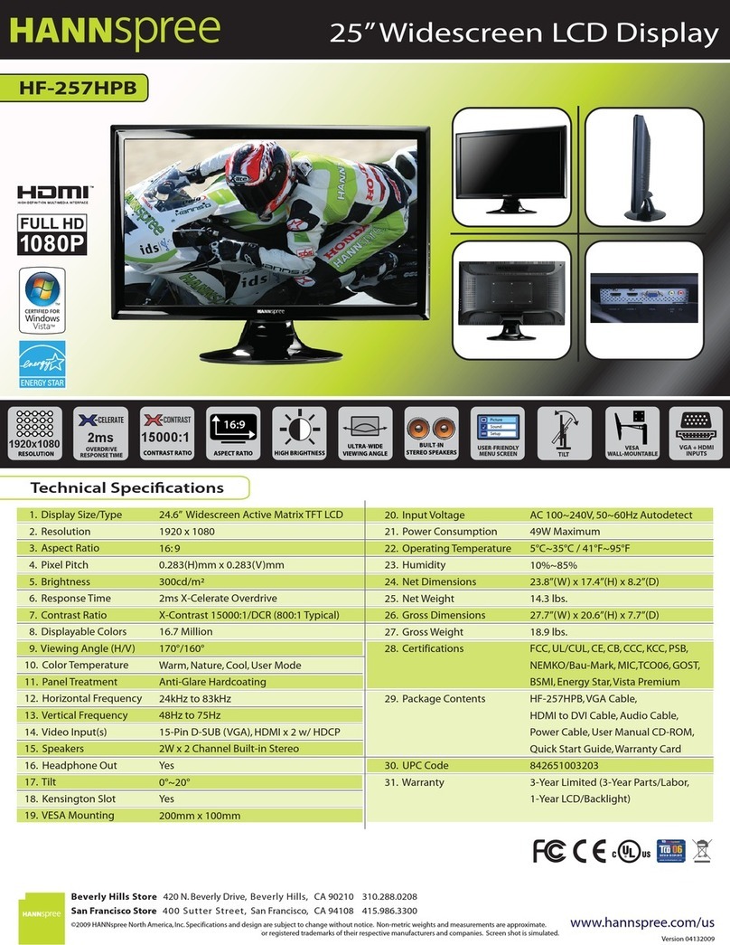 HANNspree HF-257HPB User manual