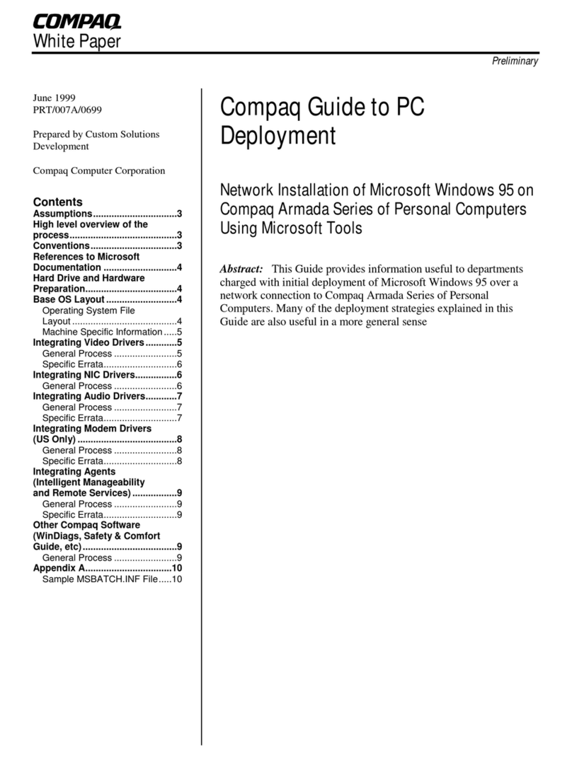 Compaq Armada 110 Quick reference guide Compaq Armada 110 Quick reference guide