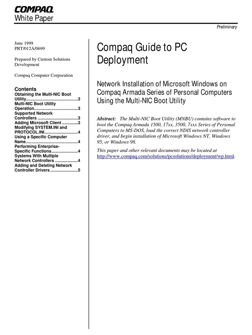 Compaq Armada 110 Quick reference guide