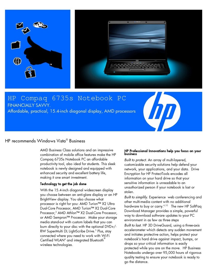 HP 6735s - Compaq Business Notebook User manual