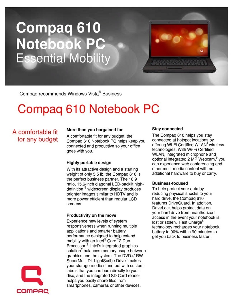 HP Compaq 610 User manual