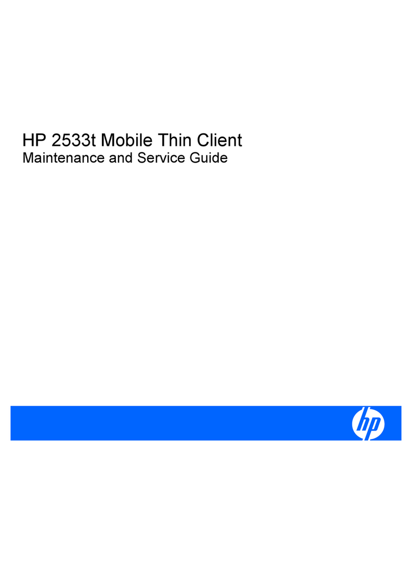 HP 2533t - Compaq Mobile Thin Client Maintenance and service guide
