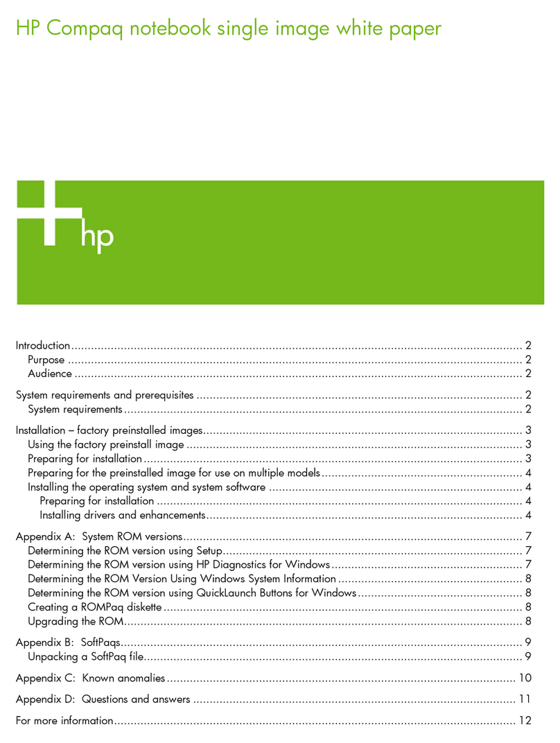 HP COMPAQ NC4200 Quick reference guide