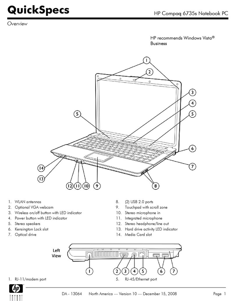 HP 6735s - Compaq Business Notebook User manual