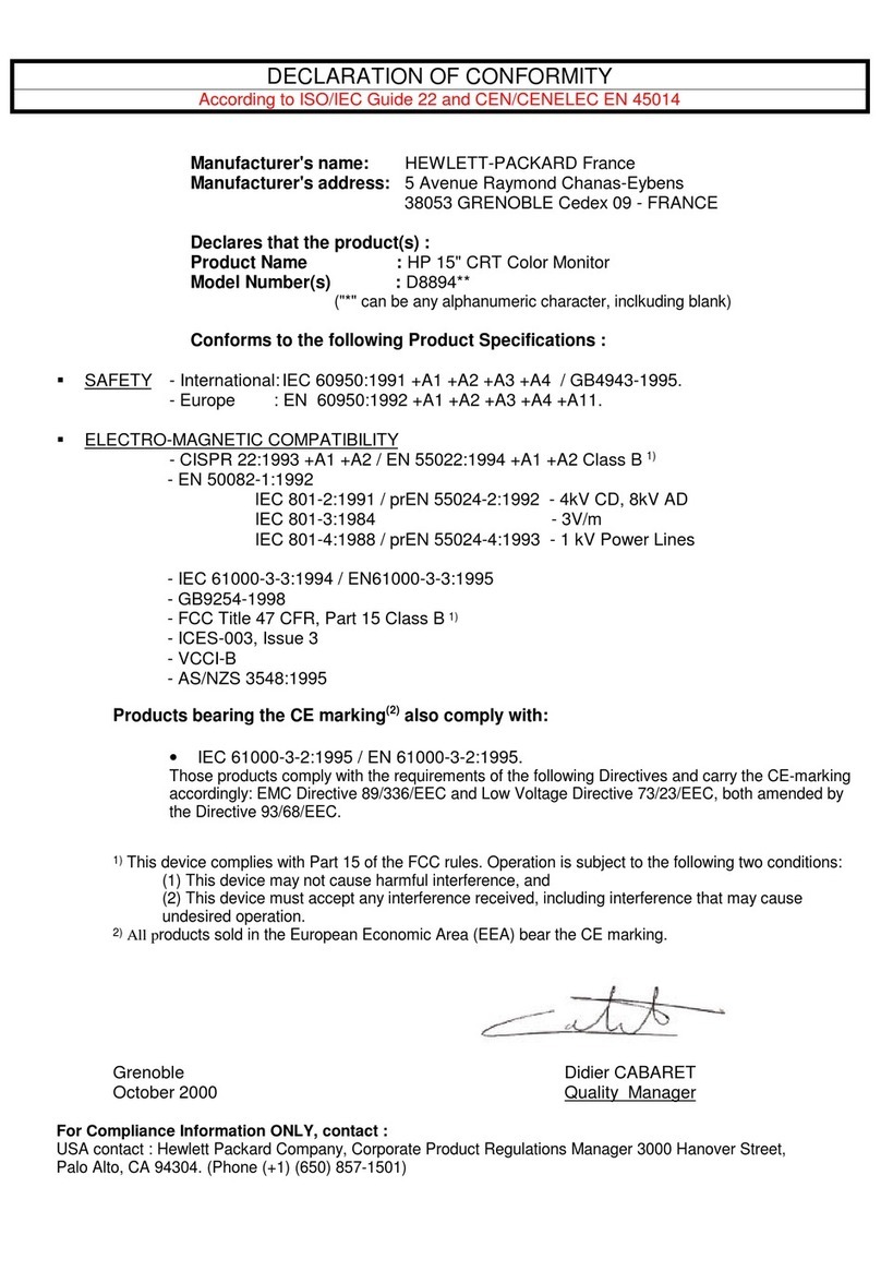 HP D8894 Series Reference guide