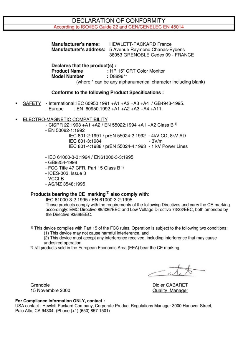 HP D8896 Series Reference guide