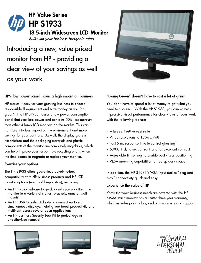 HP Compaq S1933 Specifications