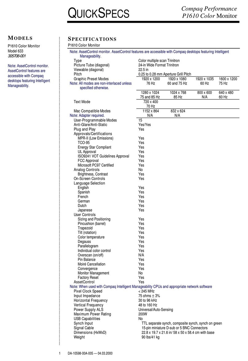 Compaq Compaq P1610 User manual