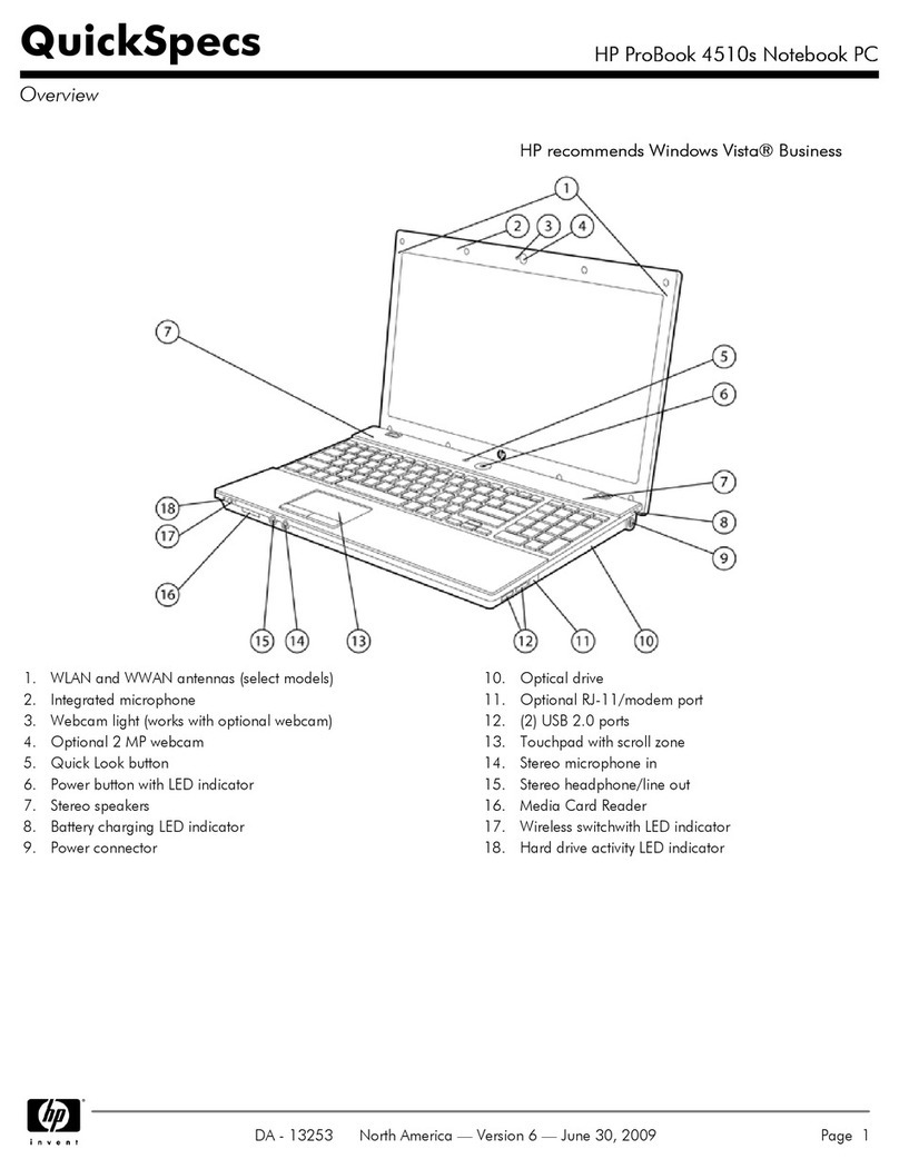 HP 4510s - ProBook - Celeron 1.8 GHz User manual HP 4510s - ProBook - Celeron 1.8 GHz User manual