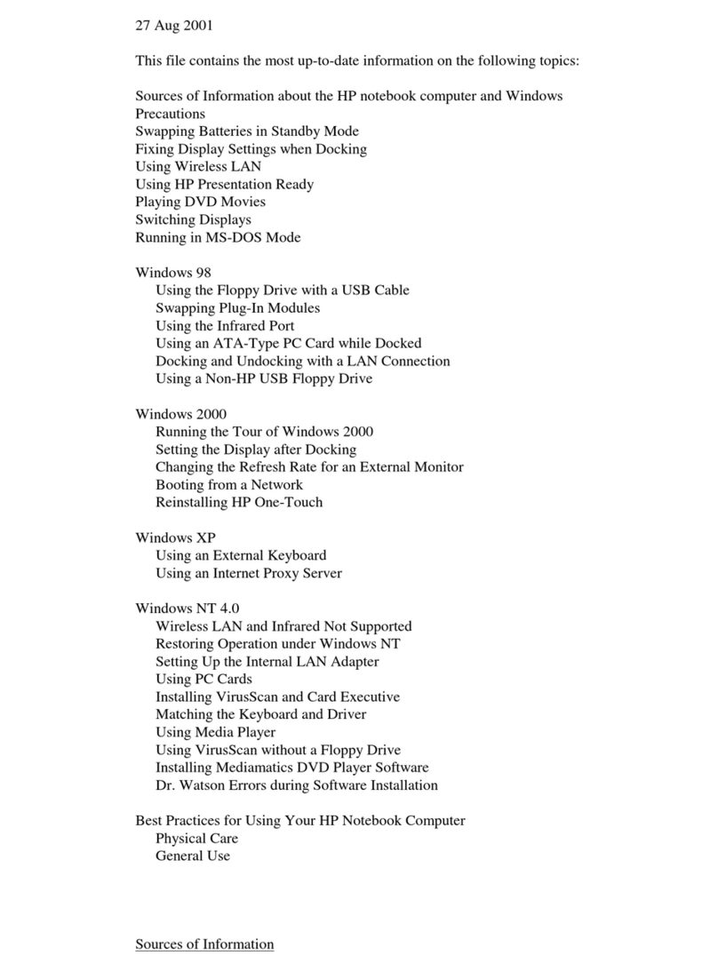 HP Pavilion ZU1155 Technical manual