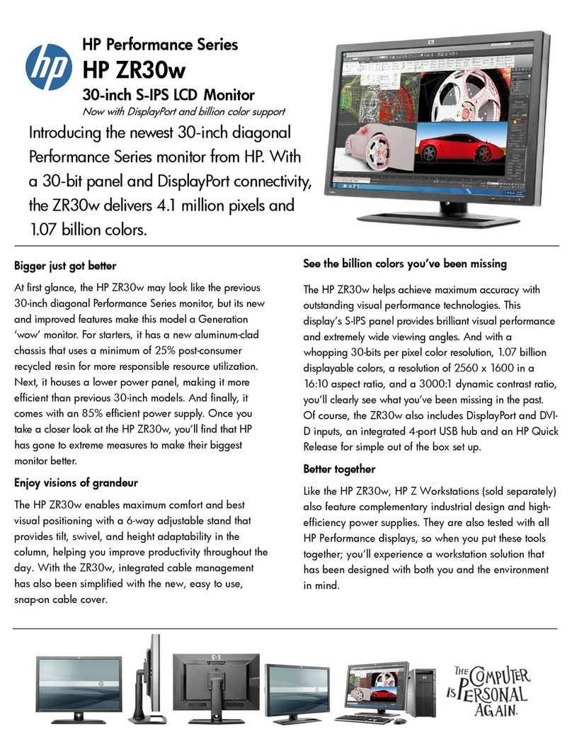 HP ZR30w User manual