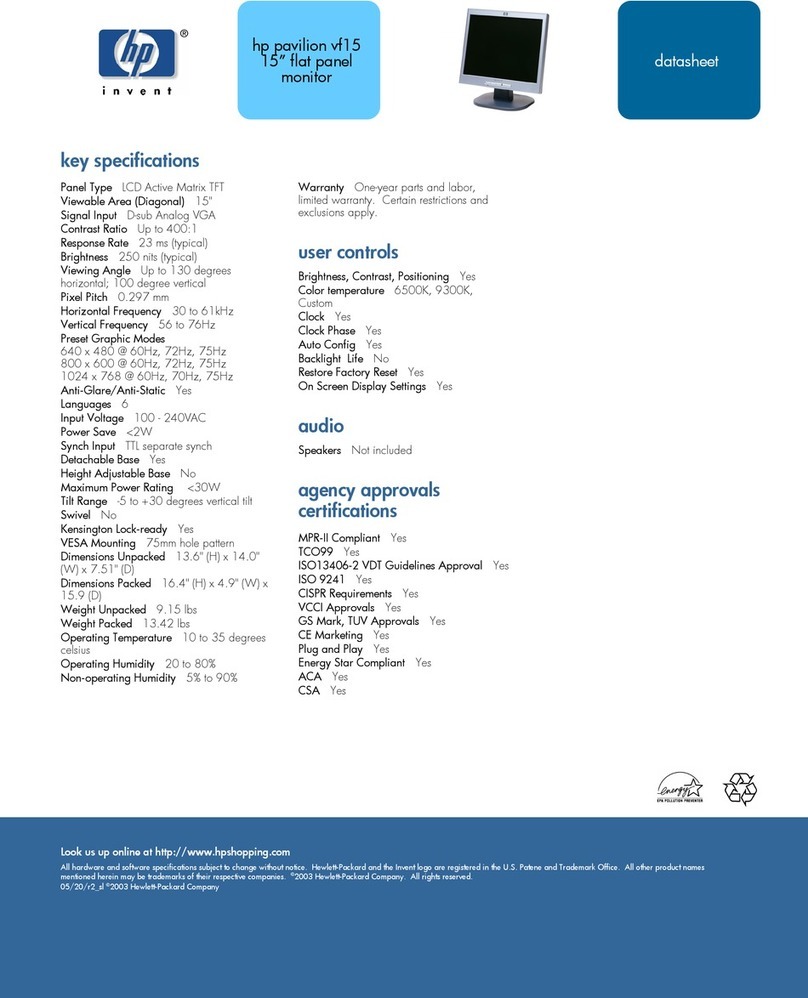HP vf15 User manual