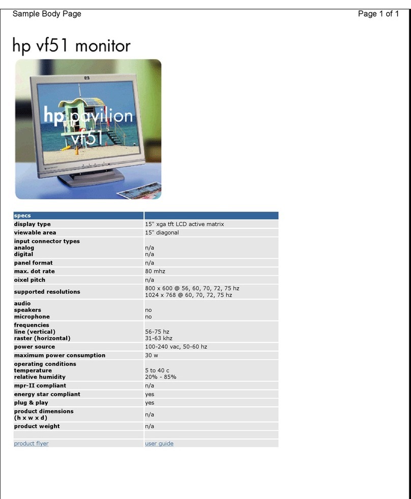 HP Pavilion vf51 User manual