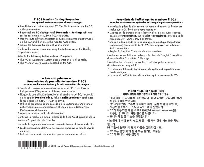 HP Pavilion F1903 User manual HP Pavilion F1903 User manual