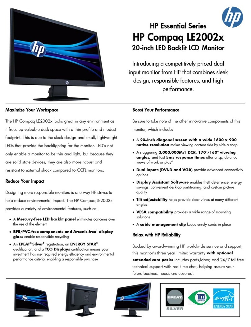 HP Compaq LE2002x User manual HP Compaq LE2002x User manual