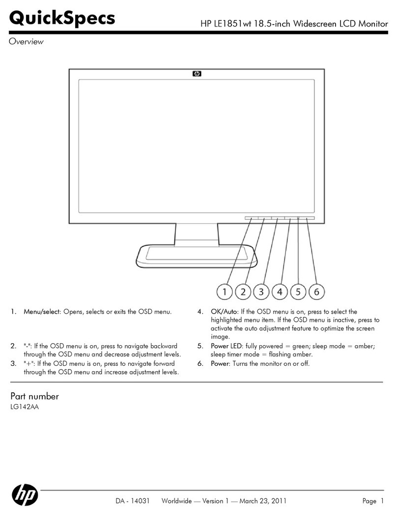 HP Compaq LE1851wt User instructions