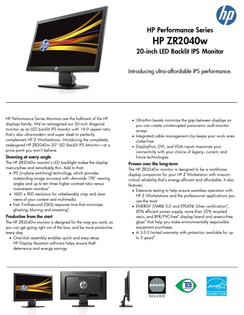 HP HP ZR2040w User manual HP HP ZR2040w User manual