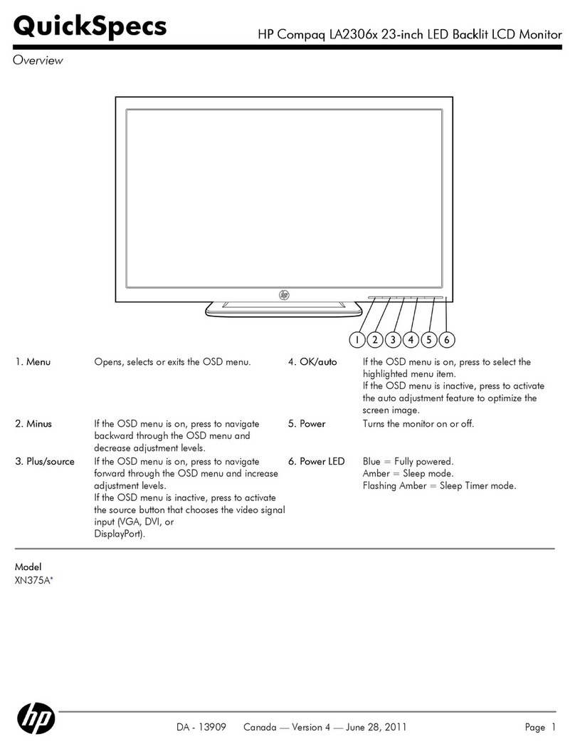 HP Compaq Advantage LA2306x User instructions