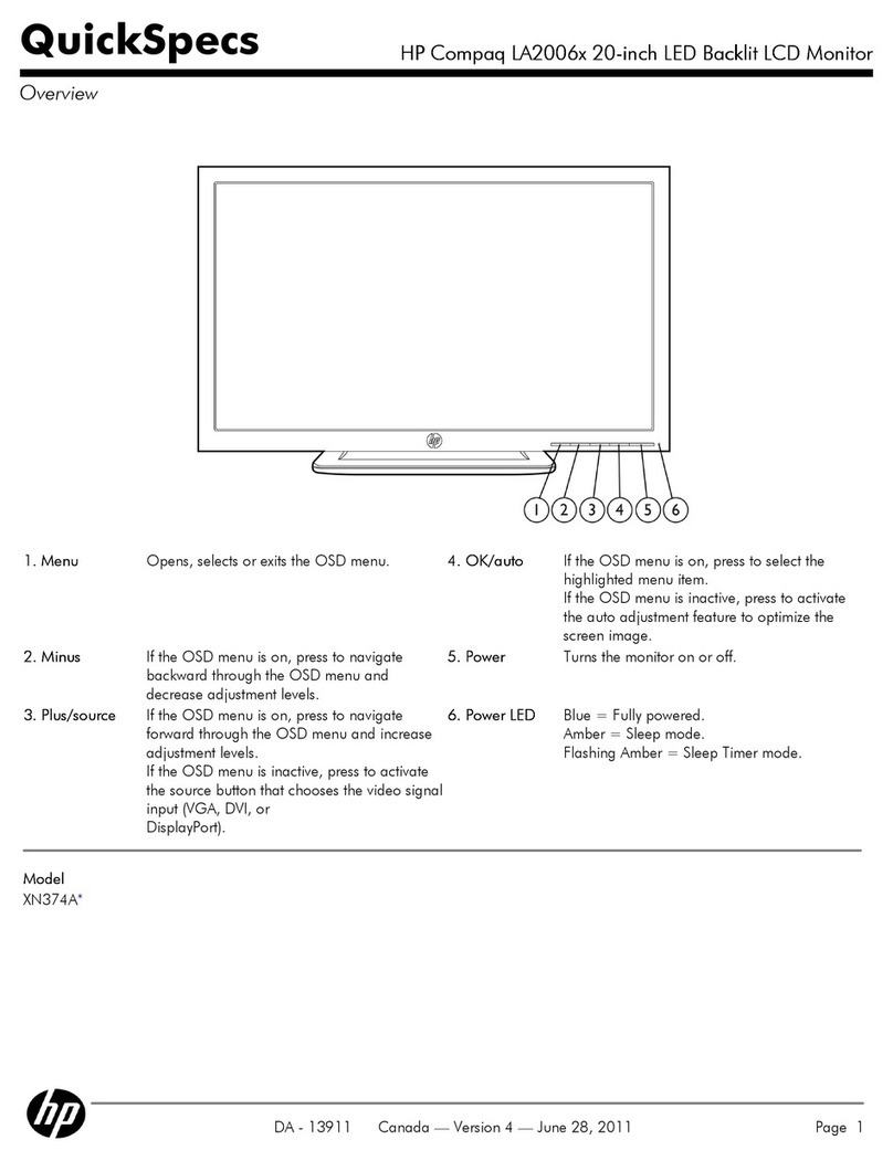 HP Compaq LA2006x User instructions
