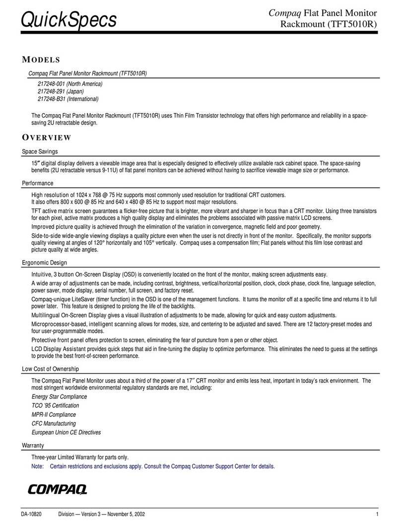 Compaq TFT5010R User instructions