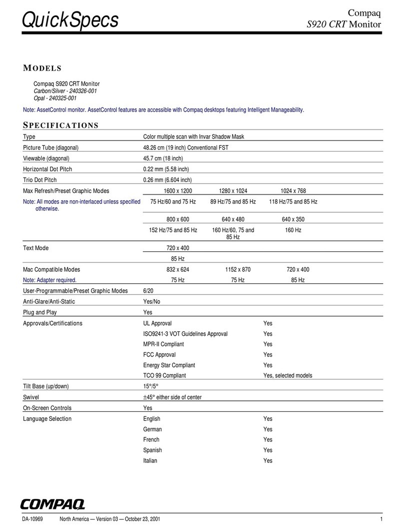 Compaq S920 User instructions