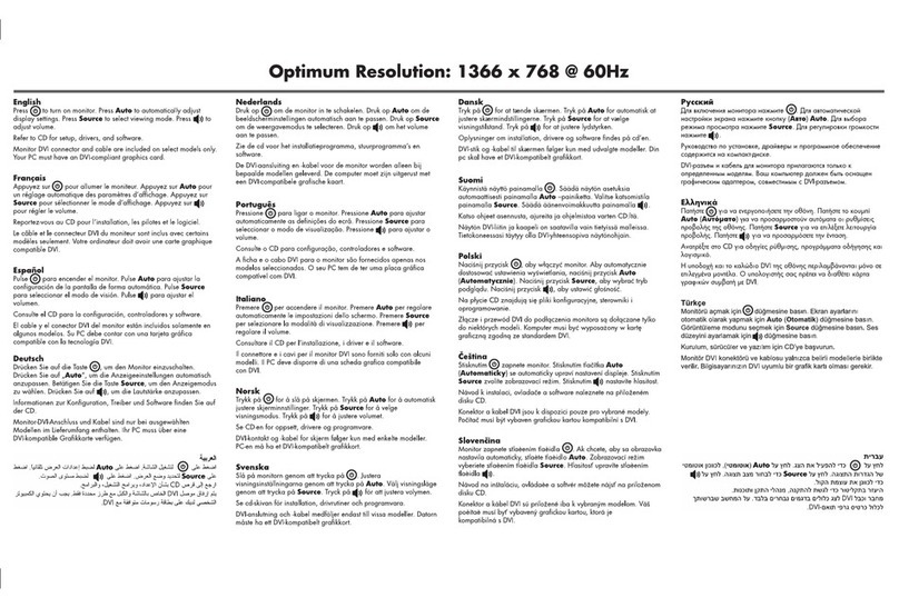 HP Pavilion W1858 Owner's manual
