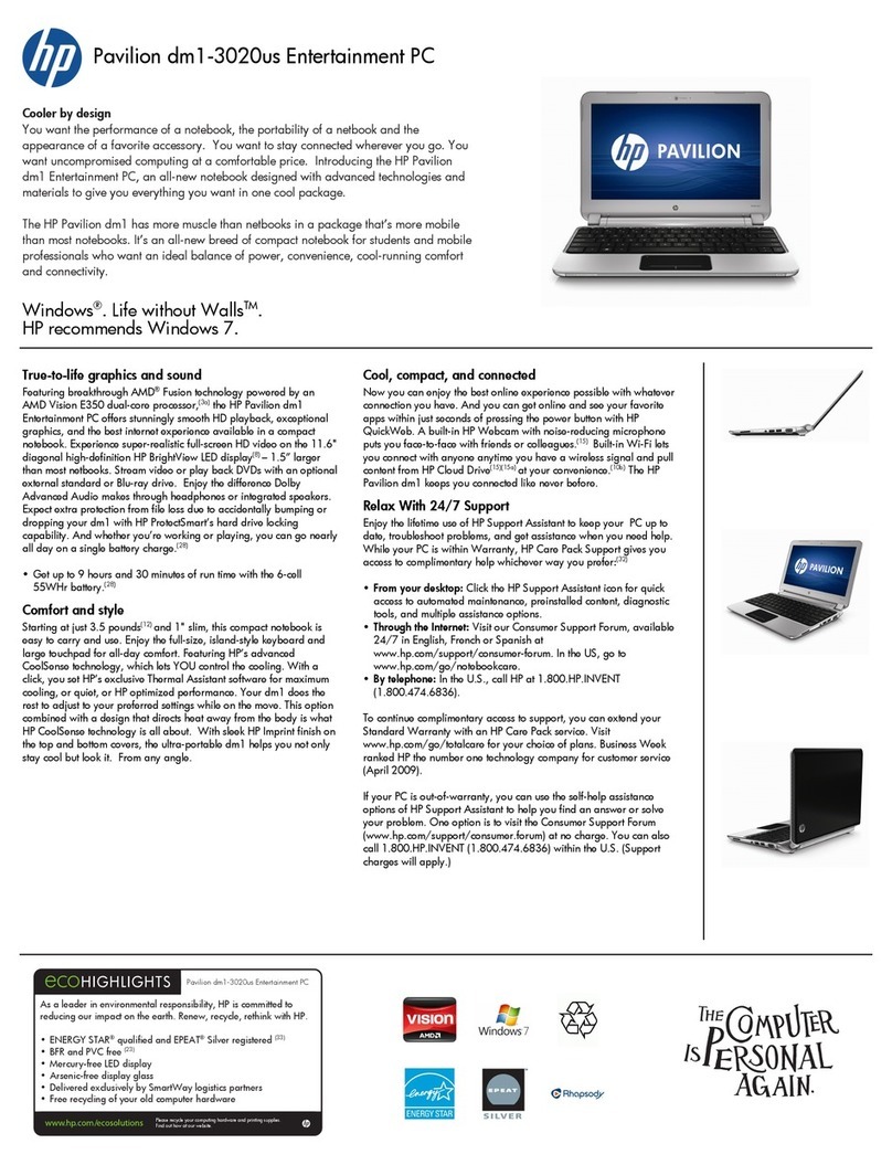 HP Pavilion DM1-3020 User manual HP Pavilion DM1-3020 User manual
