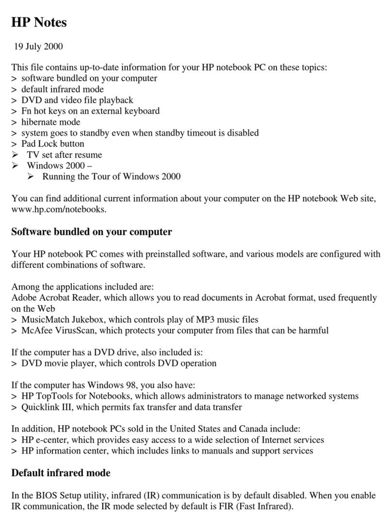 HP Omnibook XE3 Quick start guide