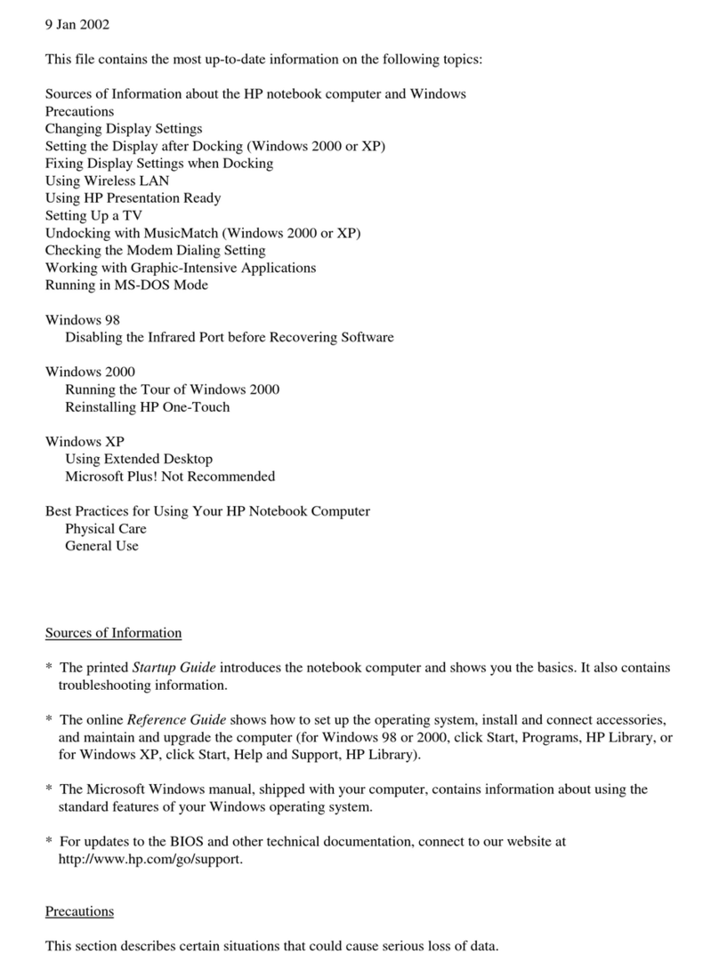HP OmniBook 510 User manual