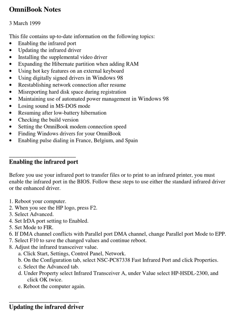 HP OmniBook XE2 Quick start guide
