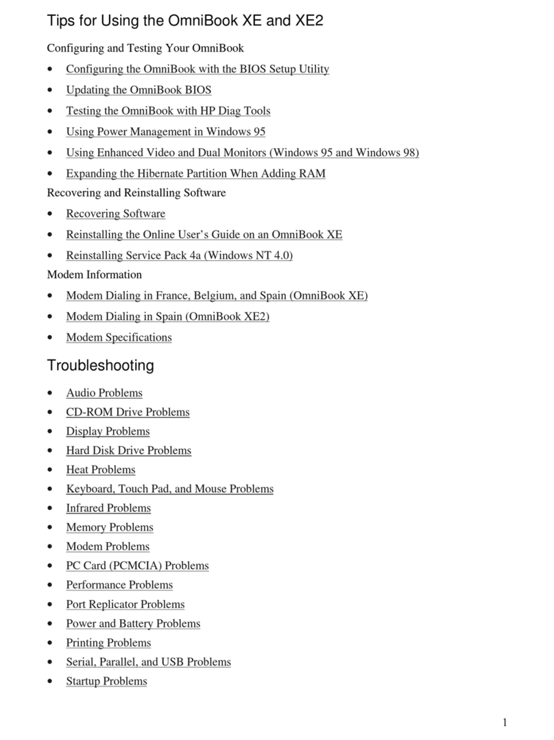 HP OmniBook XE User manual