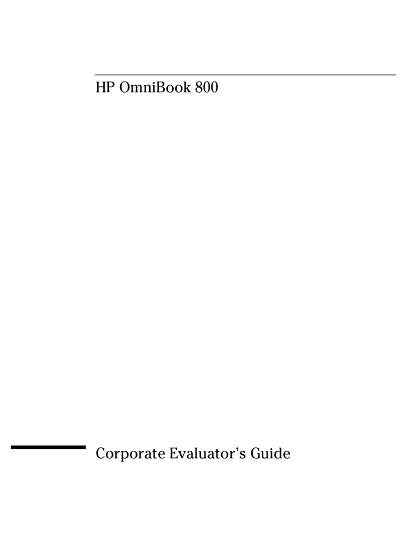HP OmniBook 800 User manual HP OmniBook 800 User manual
