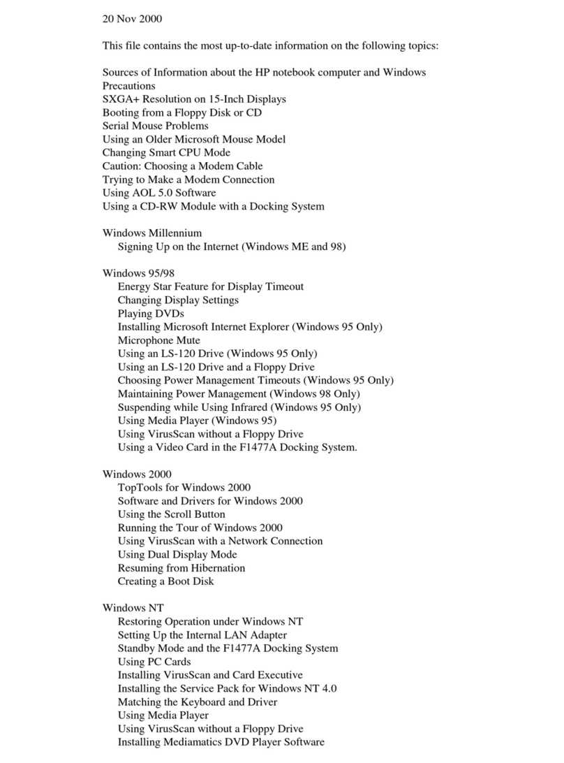 HP OmniBook 6000 Owner's manual