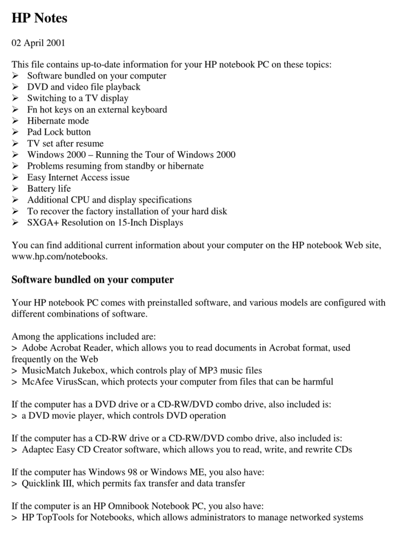 HP Pavilion N5415 Quick start guide