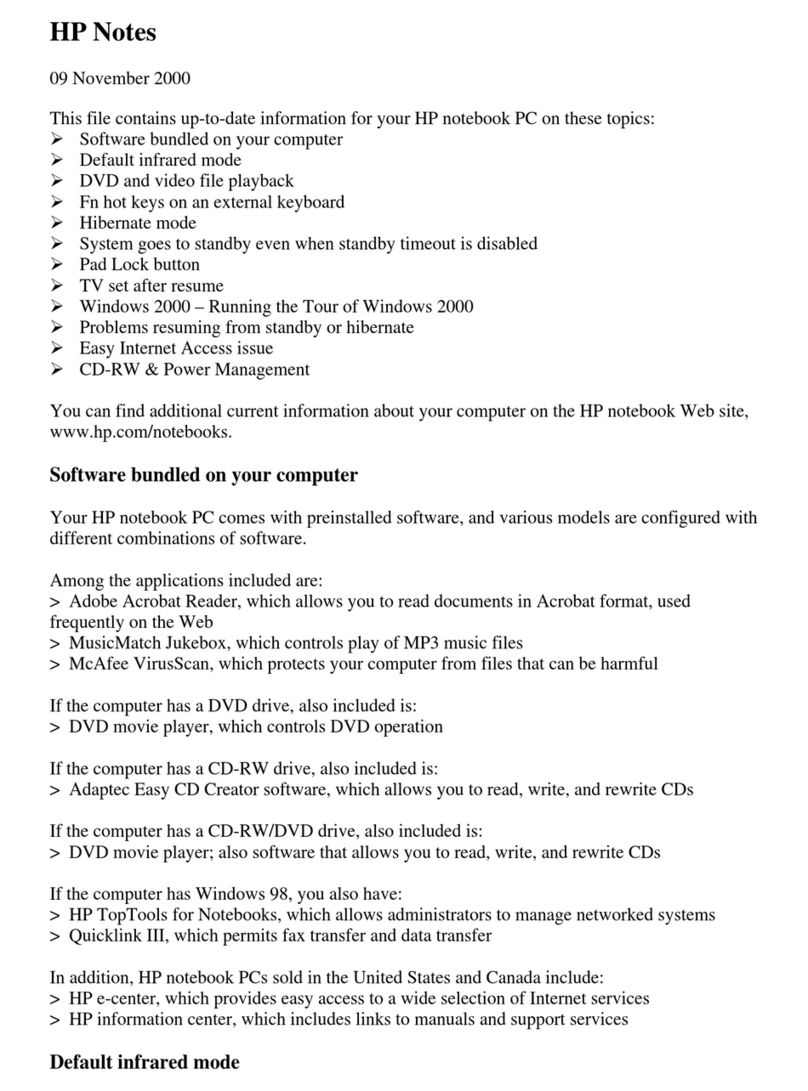 HP Pavilion N5415 Quick start guide