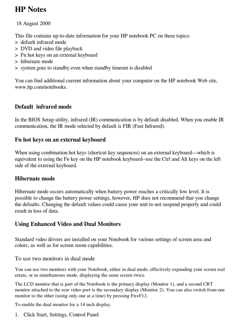 HP Pavilion N3402 Quick start guide