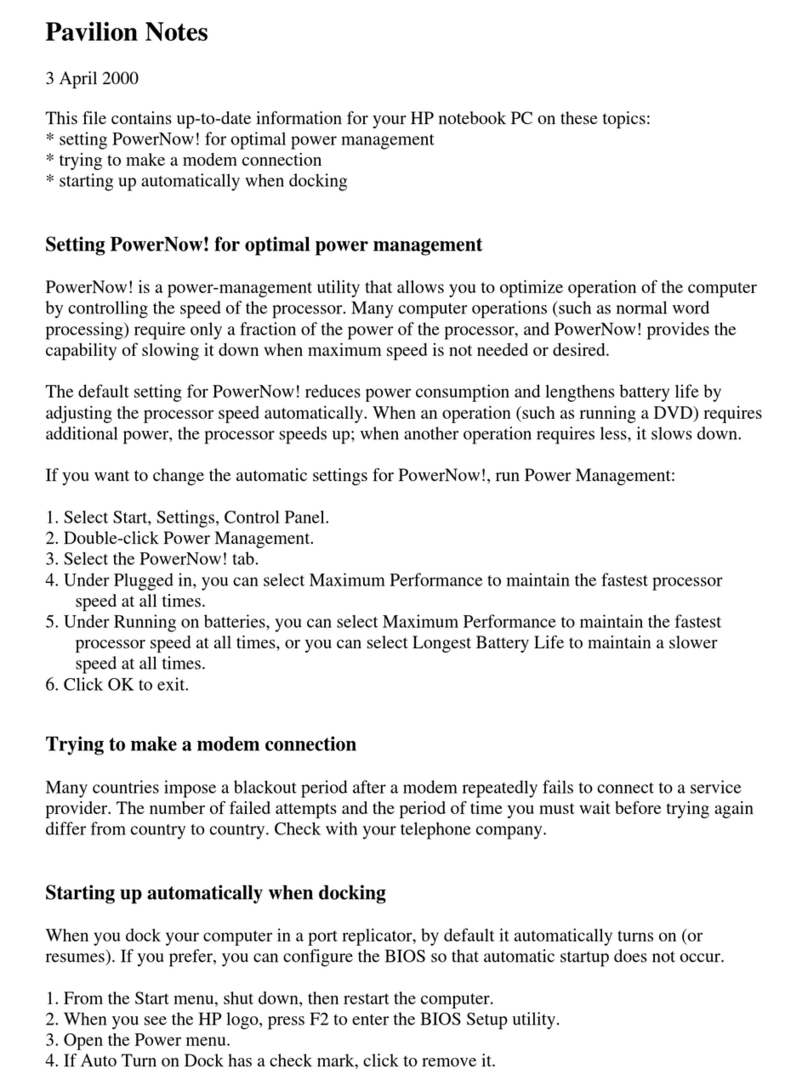 HP Pavilion N3310 Release notes