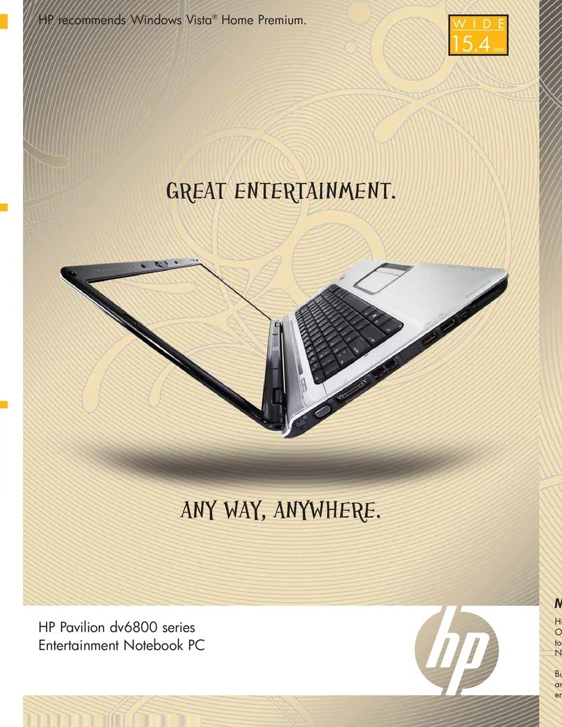 HP Pavilion dv6800 - Entertainment Notebook PC User manual