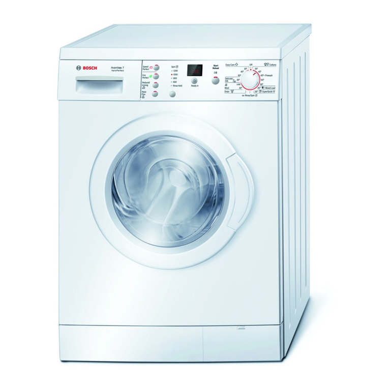Bosch Programme Table User manual