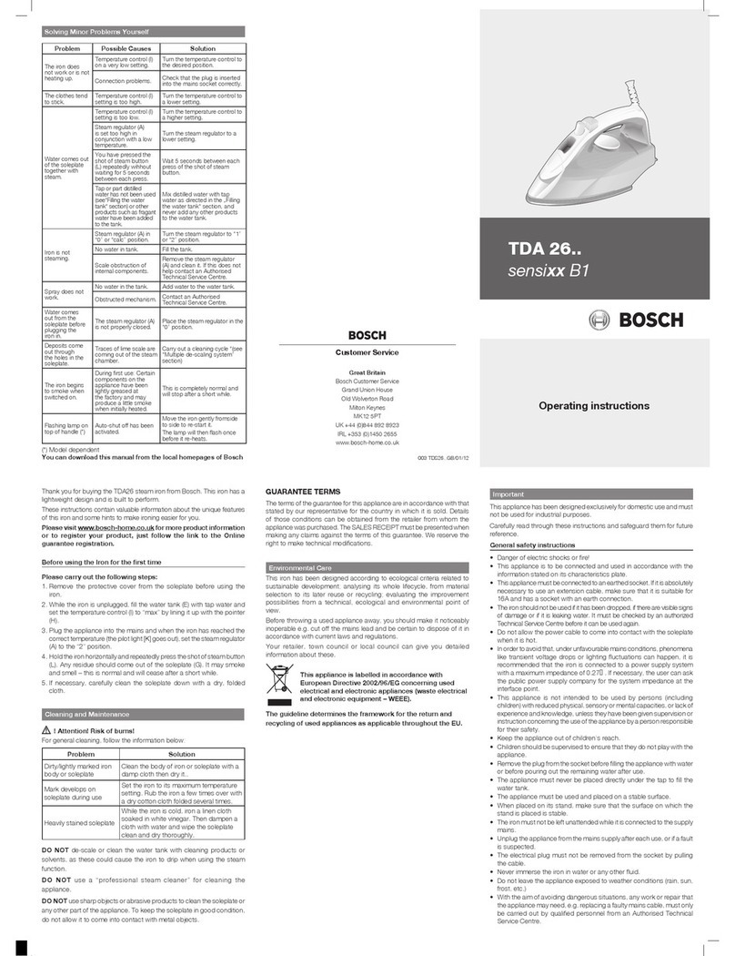 Bosch TDA2601GB User manual