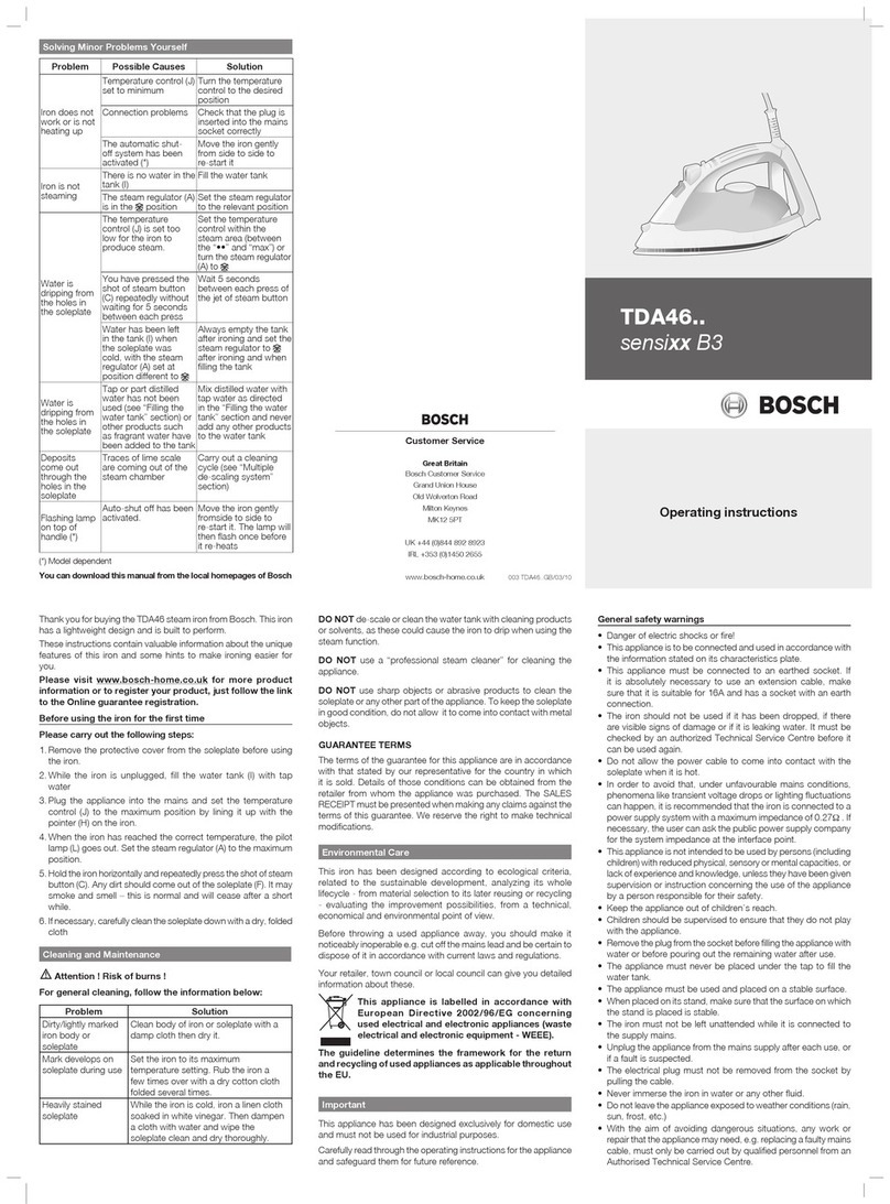 Bosch TDA46 Series User manual