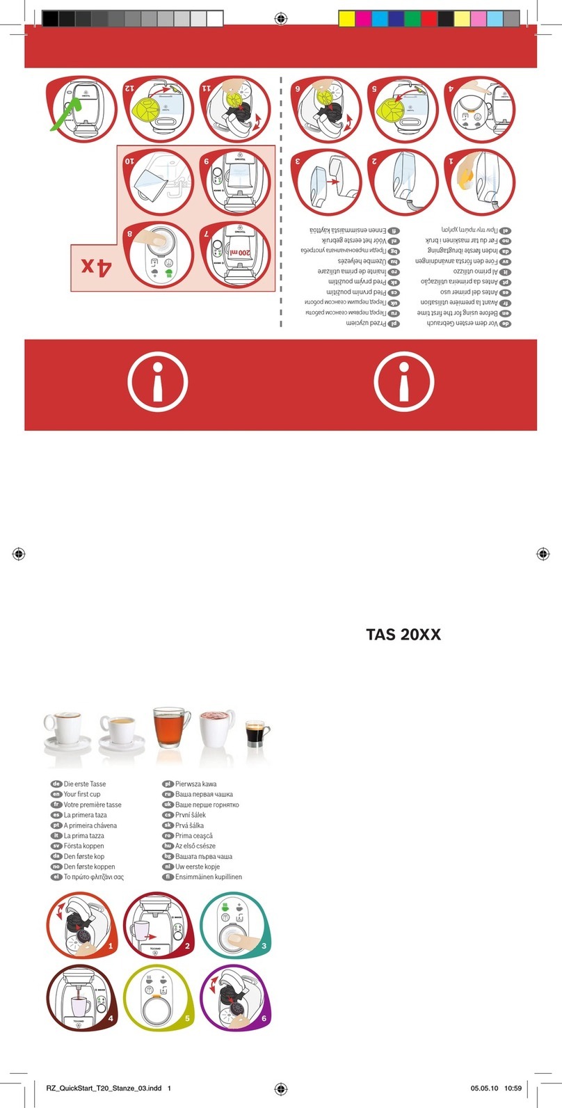 Bosch TAS2002GB quick start guide
