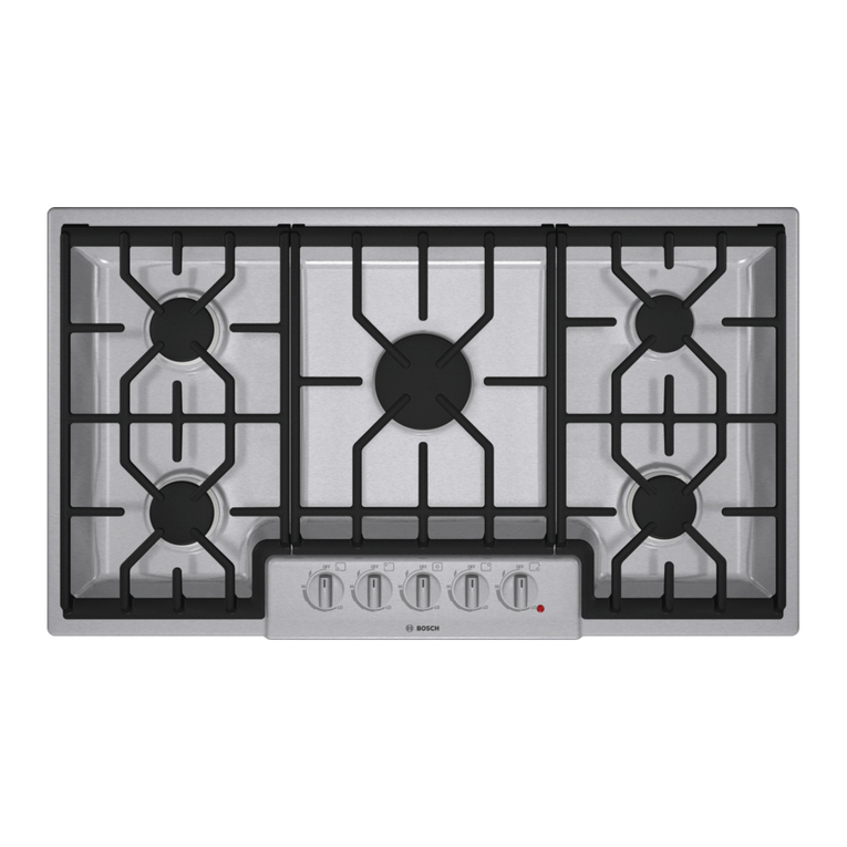 Bosch NGM8654UC - 36" Gas Cooktop User manual