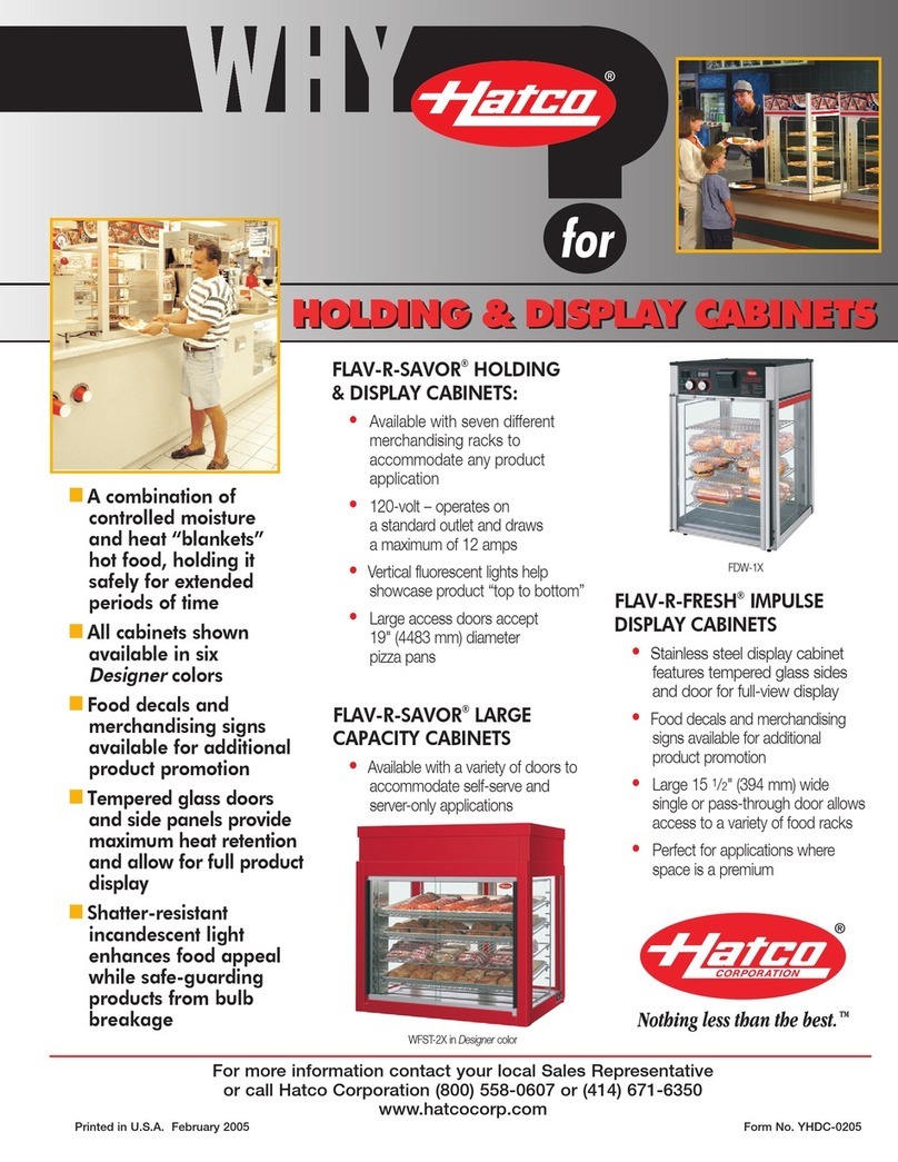 Hatco FLAV-R-FRESH FDW-1X Owner's manual