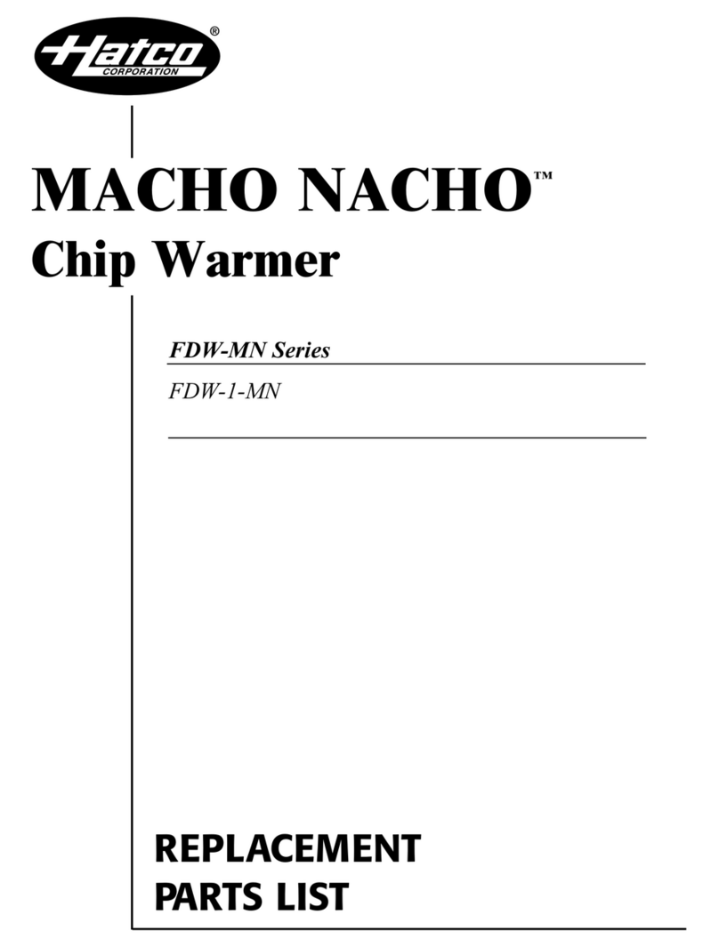 Hatco MACHO NACHO FDW-1-MN Series Application guide Hatco MACHO NACHO FDW-1-MN Series Application guide